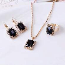 5pcs/Set Women's Square Quartz Watch Elegant Sparkling Rhinestone Jewelry Set, Suitable For Daily Wear, Birthday Gift For Girlfriend And Family - Black - View 4