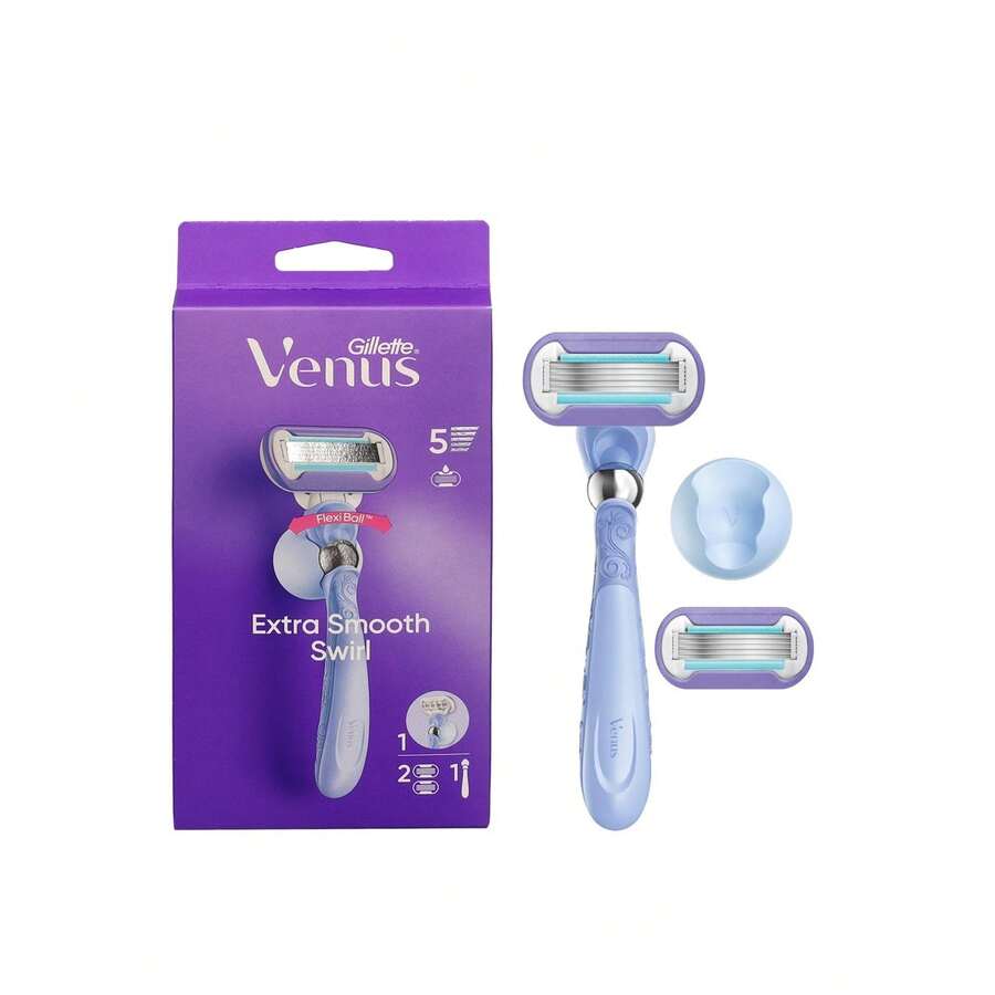 Gillette Venus Extra Smooth Swirl Rakhyvel + 2 Utbytbara Rakblad - Aprikos - Visa 1
