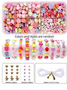 Set de cuentas de alfabeto para hacer joyas DIY, separadores y espaciadores estilo bohemio en 24 cuadrículas, perfecto para manualidades hechas a mano, regalo ideal para familiares y amigos - Multicolor - Ver 17