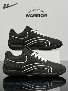 Giày board nam Warrior phong cách tối giản thoải mái, sneaker casual thanh lịch, bền bỉ, phù hợp đi cả ngày, dùng cho tập luyện và chạy bộ, phù hợp xuân hè và quanh năm - màu đen - Xem 7