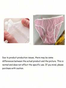 5pcs Disposable Sterile Plus Size Comfortable High Waist Maternity Panties, Suitable For Travel, Outings, Menstrual Period And Postpartum Care (Random Color) - View 6