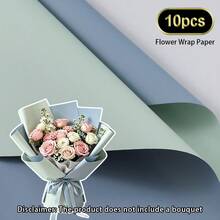 30/10/1入 雙色通用花藝包裝紙 彩色禮品包裝紙 花店手工DIY材料 情人節 母親節 聖誕節 感恩節 生日派對 婚禮 開業慶祝 花束裝飾 - 查看 16