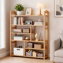 Senmeo Versatile 6‑Tier Bamboo Organizer Rack, Sturdy Freestanding Unit, Holds Various Heights, Ideal For Entryway/Bathroom/Office, Quick Setup, Space-Efficient. - Level 6 - View 13