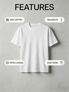 It Features A Breathable And Comfortable Design, A Slightly Dropped Shoulder Style, And A Round Neck Made Of Breathable Polyester Fiber. - 白色 - 查看 11