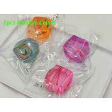 1/3pcs New Vortex Painted Ice Cube Squeeze Toy, Extra Large Transparent TPR Soft Rubber Slow Rebound Stress Relief Sensory Toy For Kids, Teens And Adults, Anxiety Relief, Perfect Birthday And Christmas Gift - Multicolor - View 12