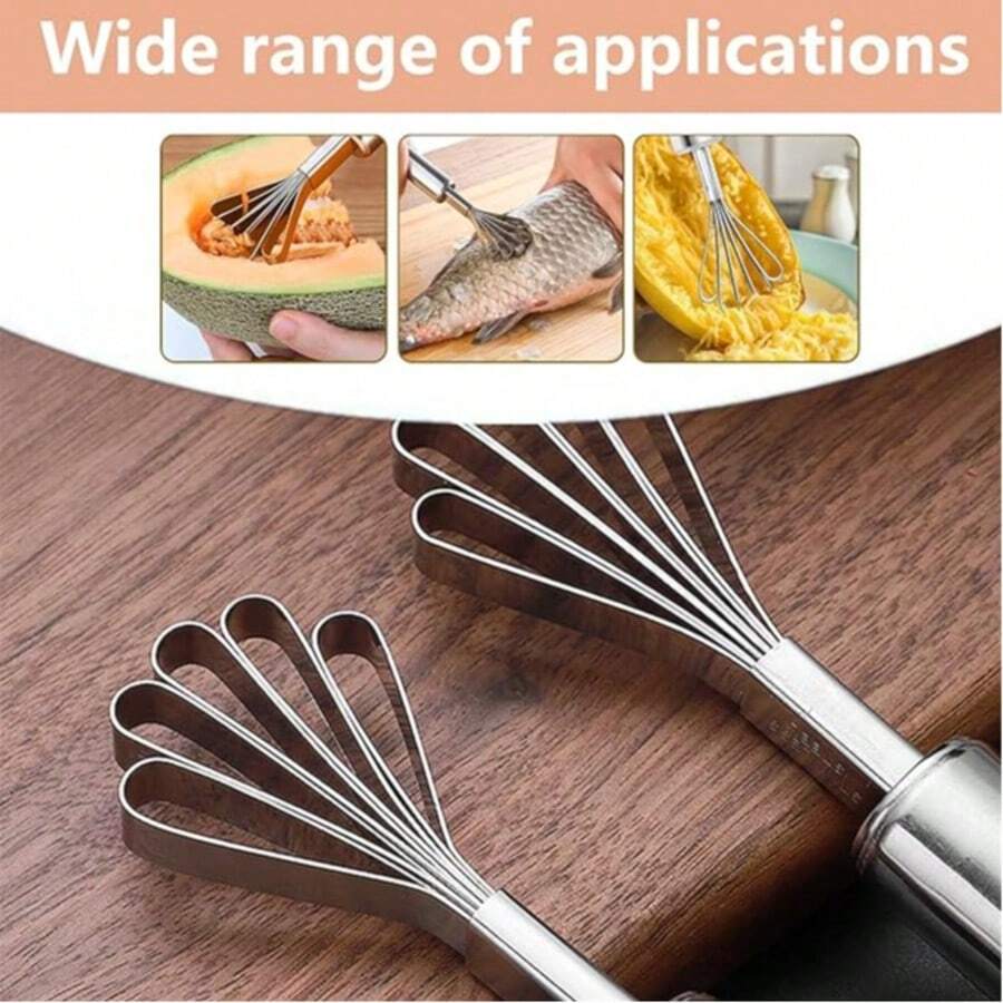 1/2 Pieces Stainless Steel Coconut Cream Slicer/Home Use Coconut Shredder/Kitchen Manual Scraper. - Silver - View 1
