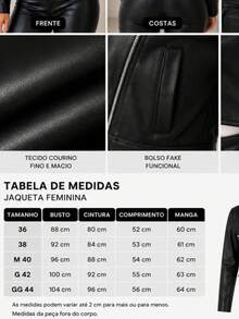Women's Leather Jacket White Long Sleeve Stylish Winter Cold Weather Blazer Coat Black Jacket - 純黑色 - 查看 5