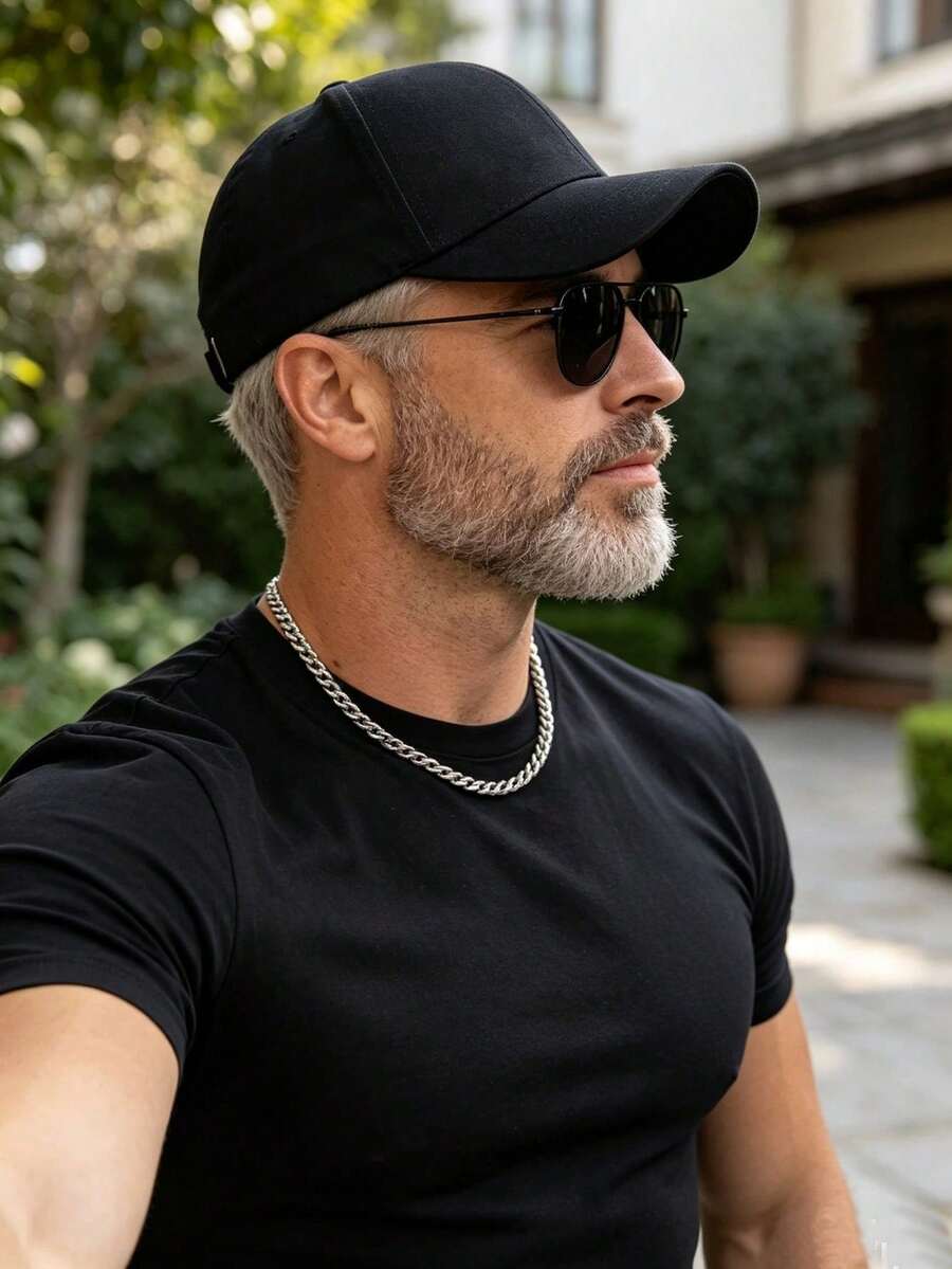 1pc Breathable Baseball Cap, Classic Solid Black Dad Hat For Men And Women, Adjustable Sun Protection Hat, Suitable For Casual And Outdoor Activities. - Multicolor - View 1