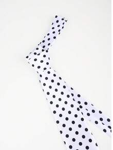 Black And White Polka Dot Solid Color Minimalist Knotted Belt, Versatile Tie Suitable For Daily Wear With Pants And Skirts - Black and White Polka Dots - View 2