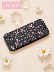 Ayotu 適用於 Switch/Switch OLED/Switch Lite 花卉與蝴蝶結圖案遊戲主機外殼與配件，套裝包含保護殼、收納袋、底座外殼、控制器保護套及多款配件可供選擇，返校禮物/生日禮物/週年禮物 - 查看 27