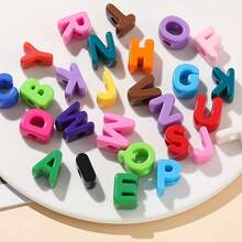 Large Hole Acrylic Letter Beads (Random Color), Suitable For DIY Letters, Phone Chains, Keychains, Smooth Large Hole, Easy To String For Handmade Crafts, Holiday Gifts, Birthday Gifts, Graduation Gifts - 1 Set - View 2