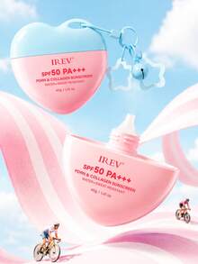 MOOYAM MOOAYAM SPF50+ PA+++ Collagen Sunscreen – Anti-Aging, Waterproof And Sweat-Resistant; Provides High-Performance Sun Protection, Fast-Drying, Non-Sticky - Pink Purple - View 3