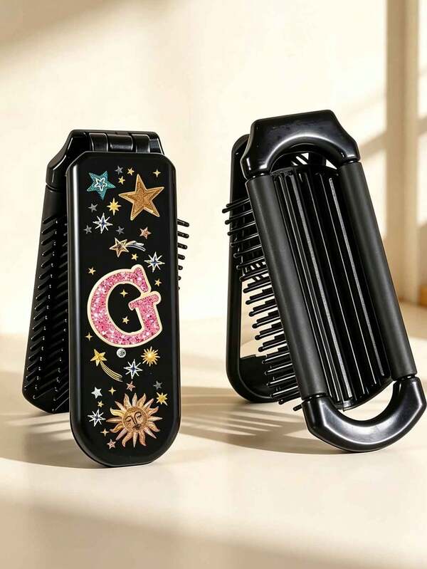Sisir Lipat Huruf Pink Gaya Milenium Y2K, Sisir Lipat Huruf Gaya Keren Manis Portabel dengan Cermin, Sisir Lipat Bintang Matahari Retro Gaya Selebriti Internet Hati Perempuan, Sisir Mini Portabel dengan Cermin, Sisir Perjalanan Terintegrasi, Gaya Natal, Halloween, Riasan dan Penataan Rambut Portabel 2-in-1 Cocok untuk Dibawa, Cocok Sebagai Hadiah