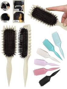 Hair brushes-EU+UK 2035brushes Curly Hair Comb - Anti-Static Nylon Bristles, Suitable For Curly Hair, Smooths And Defines Natural Curls, Reduces Frizz And Split Ends, Unisex - Multicolor - View 4