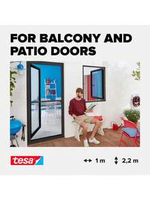 Insect Stop Aluminium For Doors Frame Fly Screen - Insect Screen With Aluminium Frame Clear View - Door Insect Screen - 100 Cmx 220 Cm, Anthracite Father's Favorite Gift - Anthracite + Door - 1,0 M : 2,2 M - View 4
