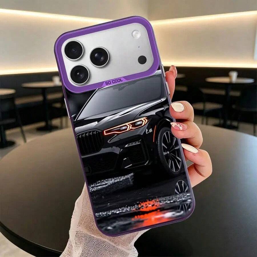 Phone Cover Case For IPhone 17 Pro Max 11 14 Plus 17e Air 13 15 16 12 Pro Black Car Print MAZ4 - Mix09 - 查看 1