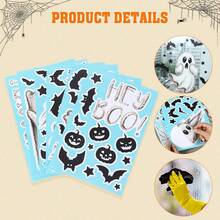 6 Large Halloween Stickers, Ghost Theme Window Decals, Cute Ghost Shaped Halloween Window Stickers, Halloween Party Decoration, Halloween Street Scene Window Display Stickers, Halloween Party Supplies, Halloween Decoration, Halloween Gift, Restaurant Background Decoration, Home Decor, Kitchen Window Stickers, Autumn Decoration, Party Gift, Seasonal Decoration - A - View 10