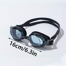 Unisex High-Definition Wide-View Swimming Goggles, Soft Silicone Eye Seal, Adjustable Split Strap, Nose Clip And Earplugs Included, Multiple Colors Available, Swimming Training Gear - Black and White - View 9
