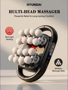 HYUNDAI 16pcs Massage Set Including Deep Tissue Massager, 9-Mode 20-Speed USB Portable Massager And Quiet Percussion Massager, Suitable For Back, Shoulder, Leg And Foot, Perfect Gift For Family And Friends - View 1