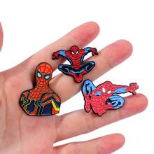 1pc Enamel Brooch, 3pcs Superhero Metal Badges, Cartoon Brooches, Decorative For Backpack Jacket Clothing, Fan Collection Small Gift - Multicolor - View 2