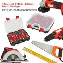 12pcs Heavy Duty Diamond Hole Saw Set, Hole Saw Drill Bit Set For Marble, For Wet And Dry Use, Can Drill Ceramic Tiles, Glass, Marble, Rock Slabs And Other High-Hardness Stones, Suitable For Manual And Home Decoration Scenes - Red - View 7