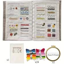 LAMYA 完整刺繡針法學習套件-DIY練習組,含畫布、刺繡線、針與教學指南 - 588-4 - 查看 11