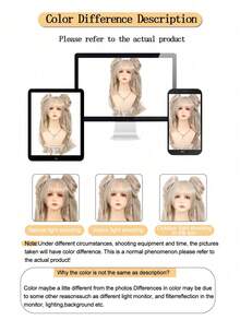 Heat Resistant Brown Black Synthetic High Layer Double Ponytail Lolita Wig Natural Curly Wave Halloween Dress Up Cosplay Wig For Women - Multicolor - View 8