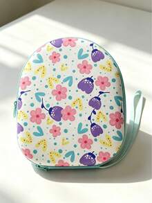 1pc EVA Headphone Storage Bag, Hard Shell Anti-Drop Anti-Pressure Zipper Earphone Case, Portable Wireless Bluetooth Earphone Protective Bag, With Mesh Pocket For Data Cable And Digital Accessories, Multiple Patterns Available - View 11