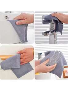 50/20/1pc Reusable Cleaning Cloth Microfiber Towel Roll For Home Kitchen, Replacement Paper Towel Roll (25cm*25cm/9.84in*9.84in) - Multicolor - View 4