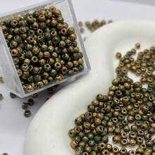 10g/Pack, 1.5/2/2.5/3/4.5mm Picasso Series Glass Beads, Premium Quality With Rich Texture, Suitable For Handmade Beading DIY Crafts, Clothing Weaving, Embroidery And More - 2.0 Picasso Five-color Antique - View 8