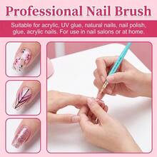 6pcs Nail Art Liner Brush Set / Gel Nail Brush Set / French Striped Line Painting Brush / Professional Nail Art Tools - Multicolor - View 4