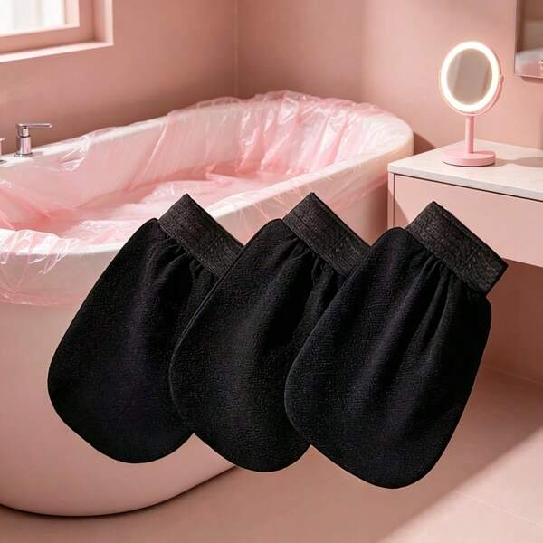 Pink Dual Texture Silicone Bath Glove Portable Body Scrubber For Shower Skin Exfoliation Light Pink Washable Silicone Exfoliating Mitt Double Sided Hammam Scrub Tool For Daily Use