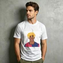 L-Lamine FootballStar Y-Yamal T-Shirt Summer  Leisure T Shirts Men Cotton O Neck Oversized Tees Short Sleeves Vintage Tshirt XRJV - Black - View 3