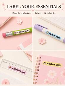 Custom Food Name Stickers, Personalized Label Set, Cute Cartoon Pen Stickers, Customizable Gift Labels, Customizable Planner Decoration, Birthday Gift, Personalized Stickers, Name Stickers, Gift For Family And Friends - Style B - View 5