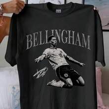 Camiseta Vintage de Jude Bellingham (Inglanda), Bellingham Fútbol, Regalo para Fanáticos del Fútbol - Negro - Ver 1