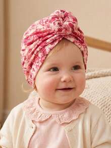 3PCS Newborn Candy Color Ball Hair Accessories Soft Cute Baby Headband Hat Set - Multicolor - View 5