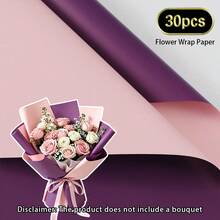 30/10/1入 雙色通用花藝包裝紙 彩色禮品包裝紙 花店手工DIY材料 情人節 母親節 聖誕節 感恩節 生日派對 婚禮 開業慶祝 花束裝飾 - 查看 86