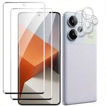 Kompatibel dengan Redmi Note 14pro 4G/Note 14 5G/Note 14 Pro+/Note 13 PRO+ Kompatibel dengan Redmi Note 15/Note 15 Pro 5G/Note 15 Pro+ 4G/5G Kompatibel dengan Redmi 17 4G/5G NOTE 17/NOTE 17 Pro Pelindung Layar Ponsel Kaca Tempered Melengkung 3D Definisi Tinggi dengan Cetakan Sutra dan Tepi Hitam Mendukung Pembukaan Kunci Sidik Jari Pelindung Lensa Kamera Transparan Pelindung Lensa Kamera Belakang Pelindung Kaca Tempered Pelindung Layar - Clear - View 16