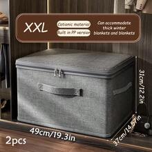 Foldable Storage Box With Zipper Lid, Handled Storage Cube Basket For Closet Clothes Organization - Multicolor - View 18