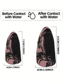 2/6/8/10/20pcs Rocket-Shaped Makeup Sponges, Black & Pink, Latex-Free Hydrophilic Polyurethane, Suitable For Liquid Foundation, BB Cream, Concealer - Multicolor - View 2