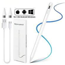 Universal Tablet Stylus, Touch Proof, Magnetic, For Writing, Drawing, Etc. On Tablets, For IPad 7/8/9 Generation (10.2-Inch) Air1/2/3/4/5/6/7, Compatible With IPad 10th Generation And 11th Generation, Can Be Used With Pro11 And Other Models, Comes With Two Spare Tips Battery Capacity 90mAh - Multicolor - View 2