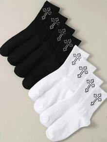1/5/10/20 Pairs Men's Mid-Calf Socks, Business Casual, Comfortable, Moisture-Wicking, Breathable, Solid Color, Neutral - Multicolor - View 8