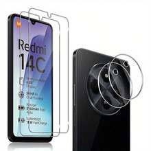 واقي شاشة زجاجي مقسى 3D HD ل- Redmi 17/17 4G/A7 Pro/A5, 15/15C/14C/ A3X، واقي عدسة زجاجي مقسى شفاف، فيلم مقسى مضاد للخدش، فيلم واقي للكاميرا، واقي عدسة الكاميرا - شفاف - مشاهدة 13