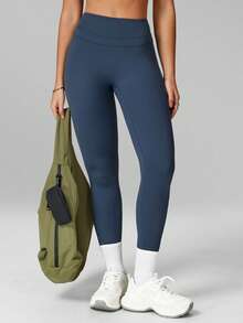 MFVIM Women's Yoga High Elastic Comfortable Skin-Friendly Casual Sports Tight Leggings - Blue - View 9