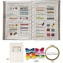 LAMYA 完整刺繡針法學習套件-DIY練習組,含畫布、刺繡線、針與教學指南 - 588-4 - 查看 3