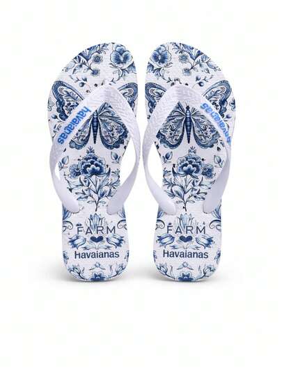 Chinelo Feminino Havaianas Moda Praia Adulto e Infantil Estampa Digital Floral Borboleta leves e macios