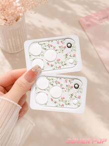 1 buah Pelindung Lensa Kamera Motif Ranting & Bunga, Kompatibel dengan Ponsel 17Pro/17 Pro Max/18Pro/18 Pro Max, Desain Cakupan Penuh, Definisi Tinggi & Transparan, Anti Gores & Anti Sidik Jari, Cocok untuk Casing Ponsel, Mudah Dipasang - Clear - View 8