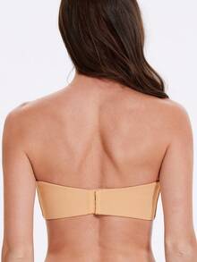 MELENECA Women's Strapless Bra For Large Bust Minimizer Unlined Bandeau With Underwire - Yellow - View 3