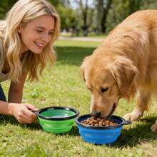 3PCS Dog Cat Portable Bowl Foldable Silicone Pet Food Water Bowl Compact Lightweight Durable Easy Clean Travel Pet Accessory Space Saving Collapsible Feeding Dish For Walking Hiking Camping Vacation Outdoor Daily Use Reusable Portable Pet Feeding - Multi-color - View 5