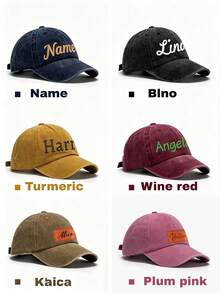 Customized Embroidered Sun Hats, Baseball Caps, Birthday Gifts, Anniversary, Travel Accessories, Suitable For Friends, Couples And Family - Style a - View 3